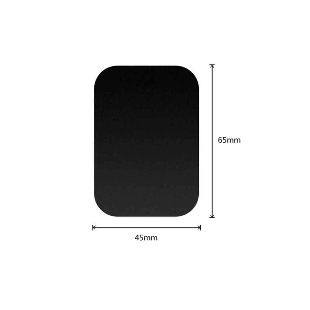 Plaque métallique magnétique universelle pour support de mobile, noir