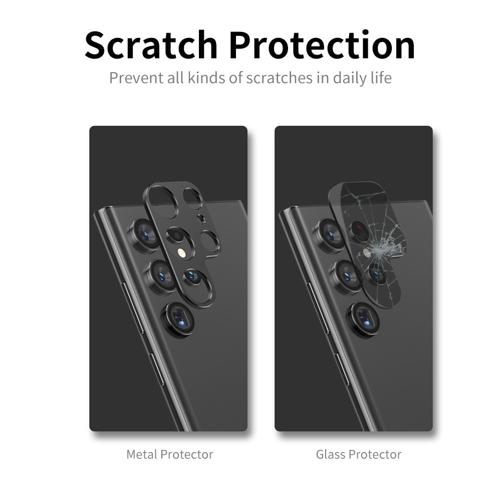 Caméra Protecteur Aluminium Samsung Galaxy S22 Ultra Rouge foncé