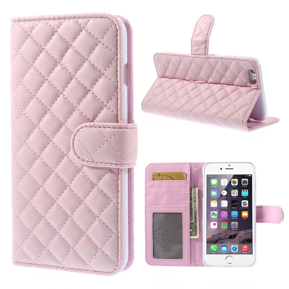 Étui portefeuille iPhone 6 Plus/6S Plus Matelassé Rose