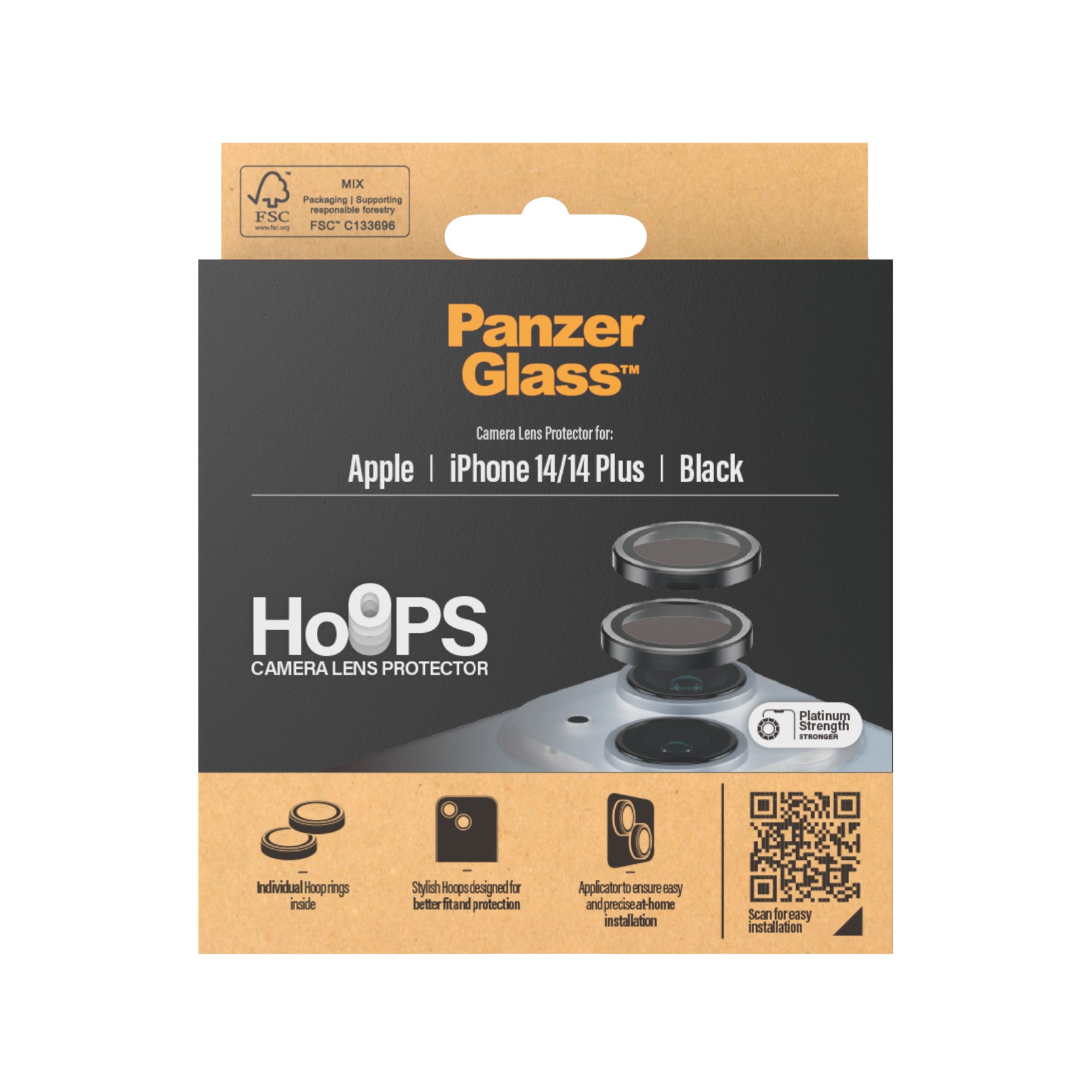iPhone 14 Hoops Camera Lens Protector, Noir