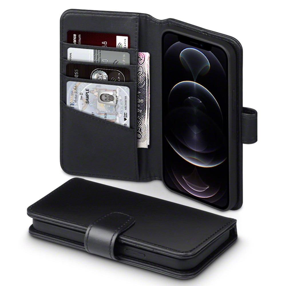 Genuine Leather Wallet iPhone 12/12 Pro Black