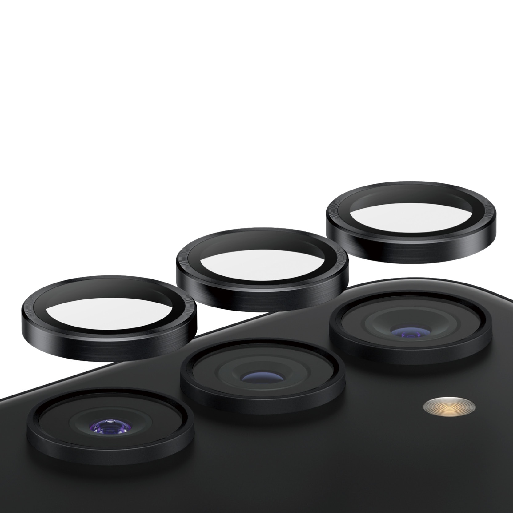 Samsung Galaxy S23 Plus Hoops Camera Lens Protector, Black