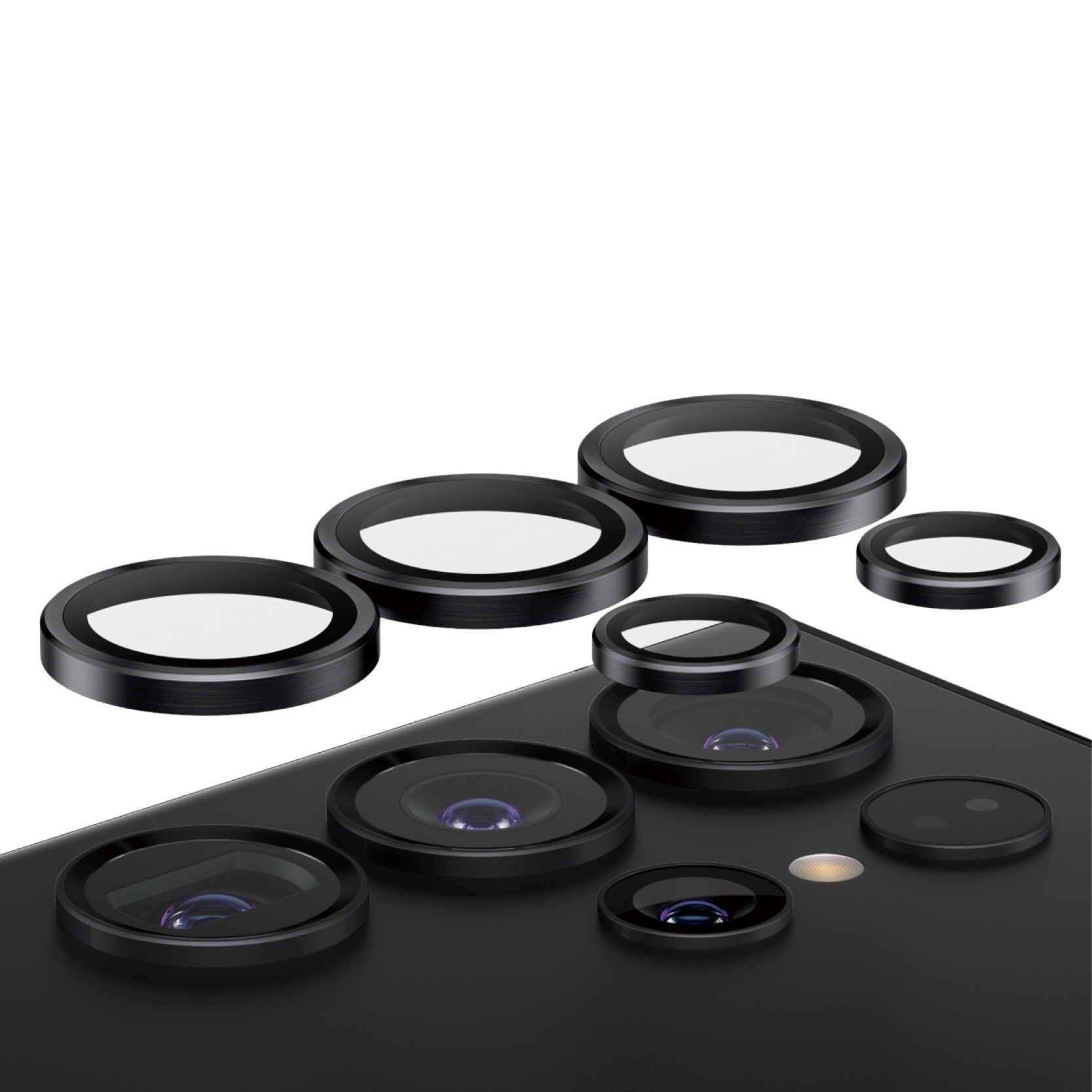 Samsung Galaxy S24 Ultra Hoops Camera Lens Protector, Black