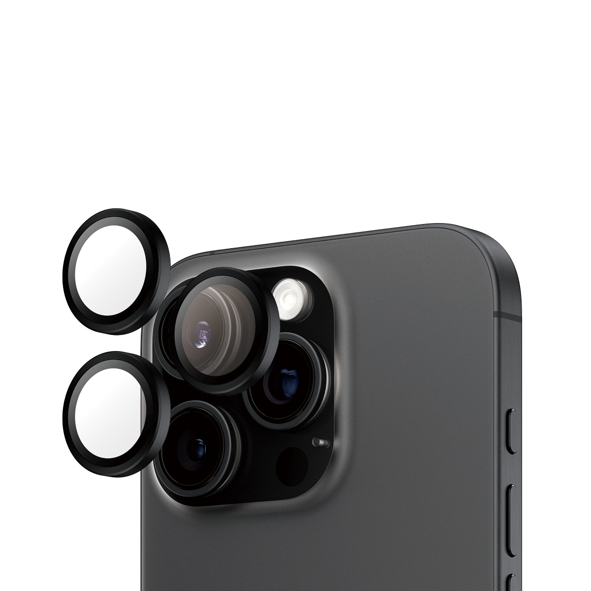 iPhone 16 Pro Max Hoops Camera Lens Protector, Noir