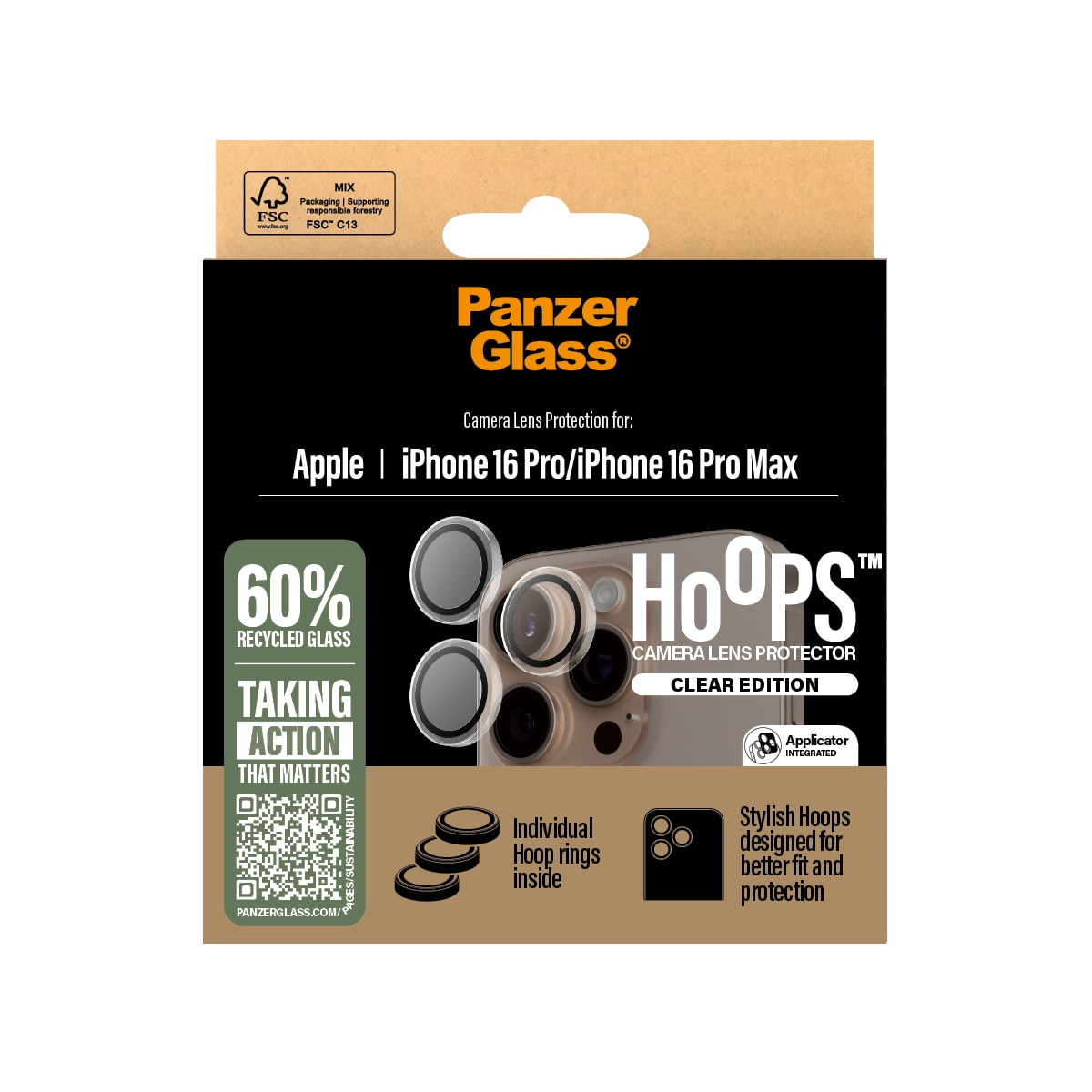 iPhone 16 Pro Max Hoops Camera Lens Protector, Transparent