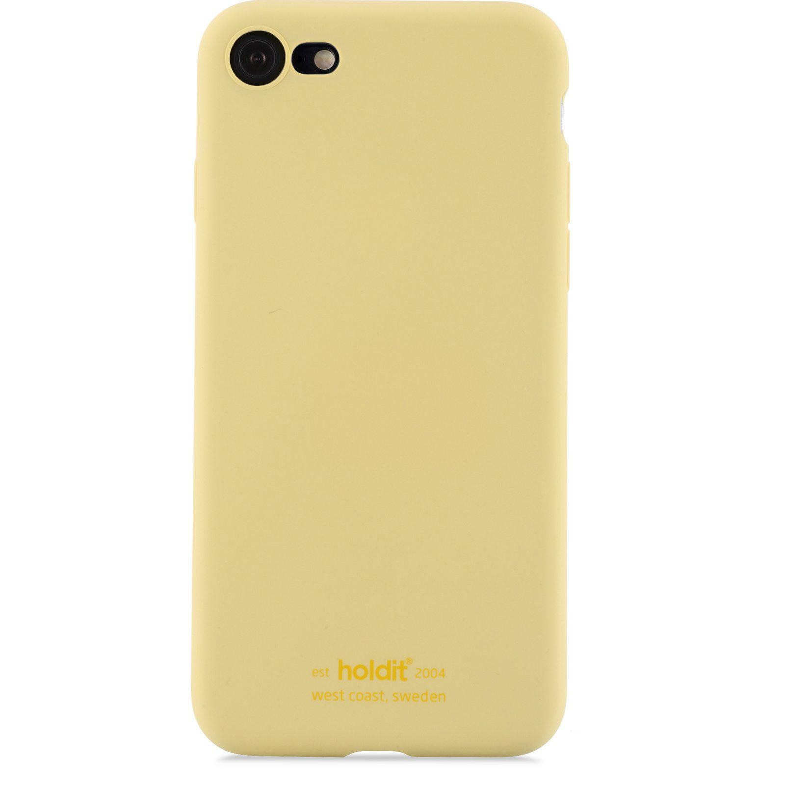 Coque en silicone pour iPhone 8, Jaune