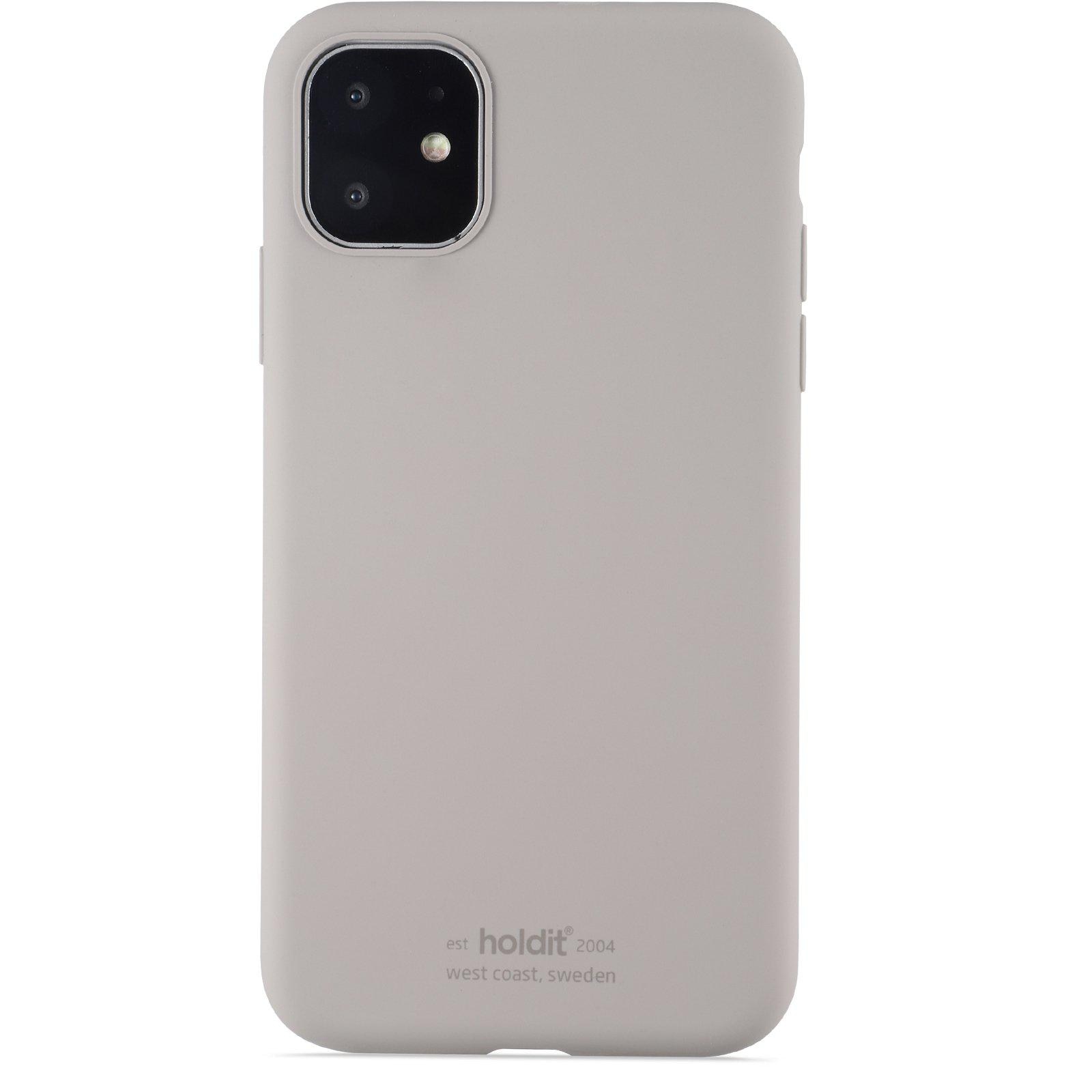 Coque en silicone iPhone 11/XR, Taupe