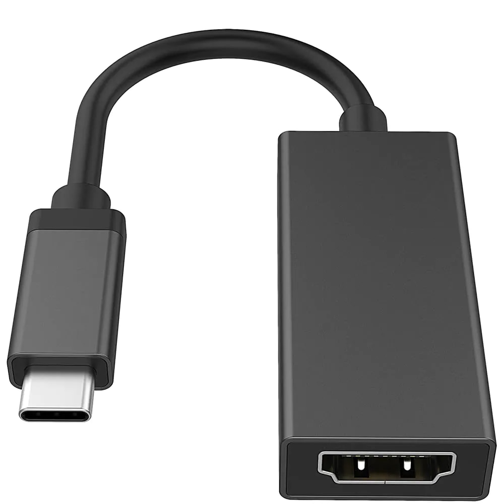 Adaptateur d'affichage USB-C vers HDMI 10 cm Noir