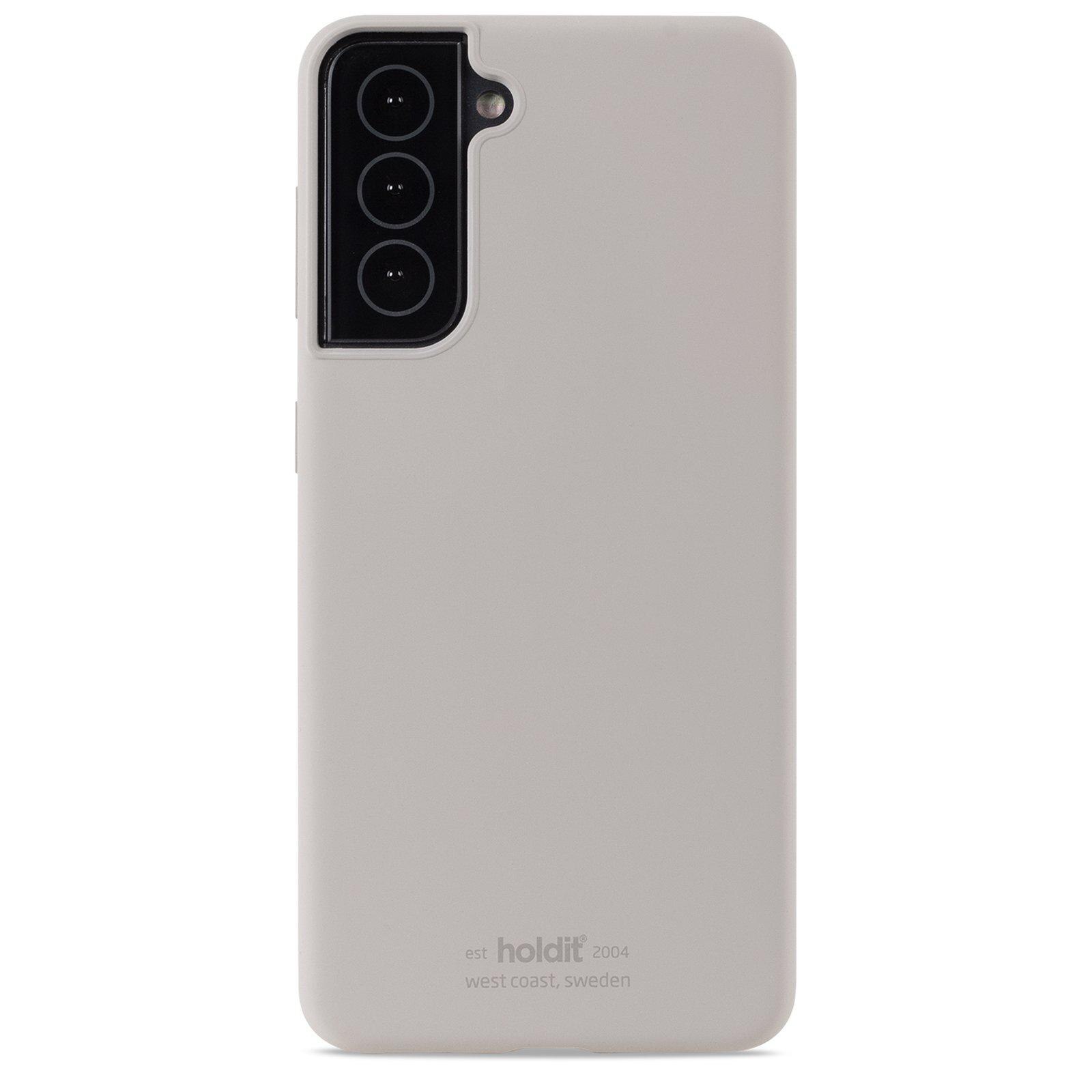 Coque en silicone pour Samsung Galaxy S21, Gris