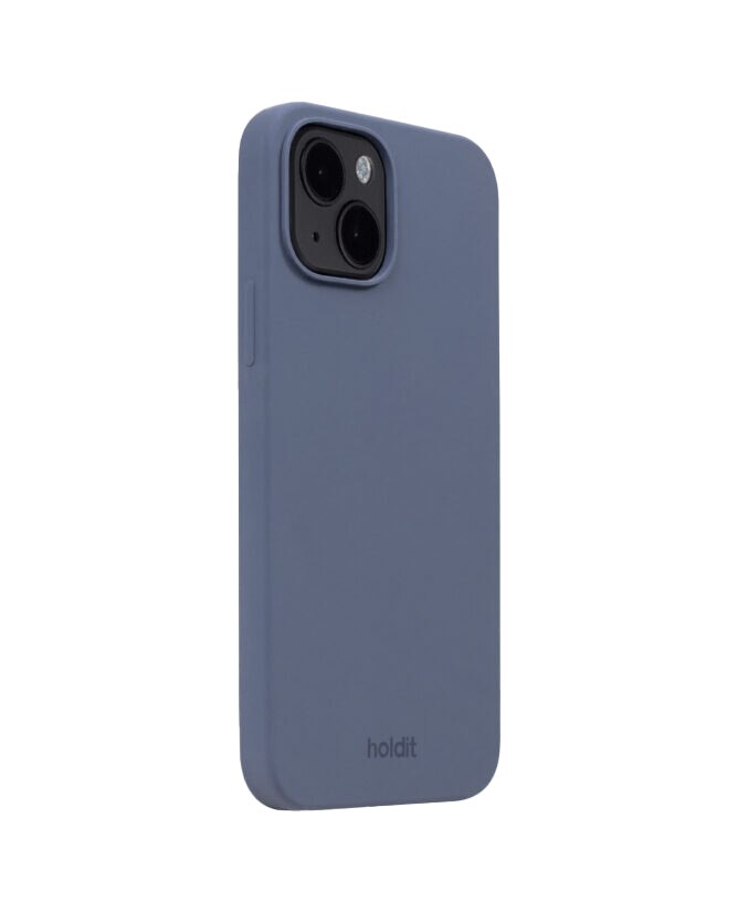 Coque en silicone pour iPhone 14, Bleu