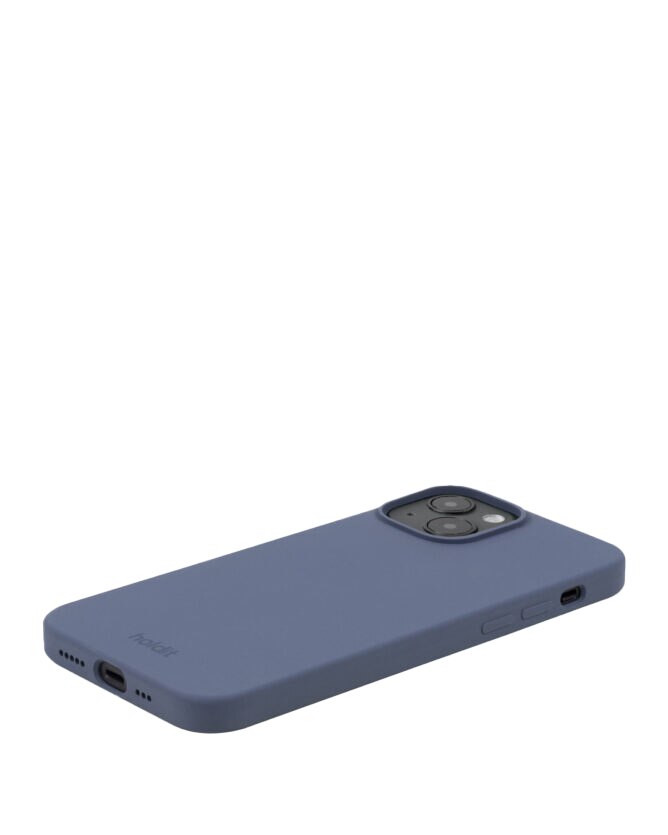 Coque en silicone pour iPhone 14, Bleu
