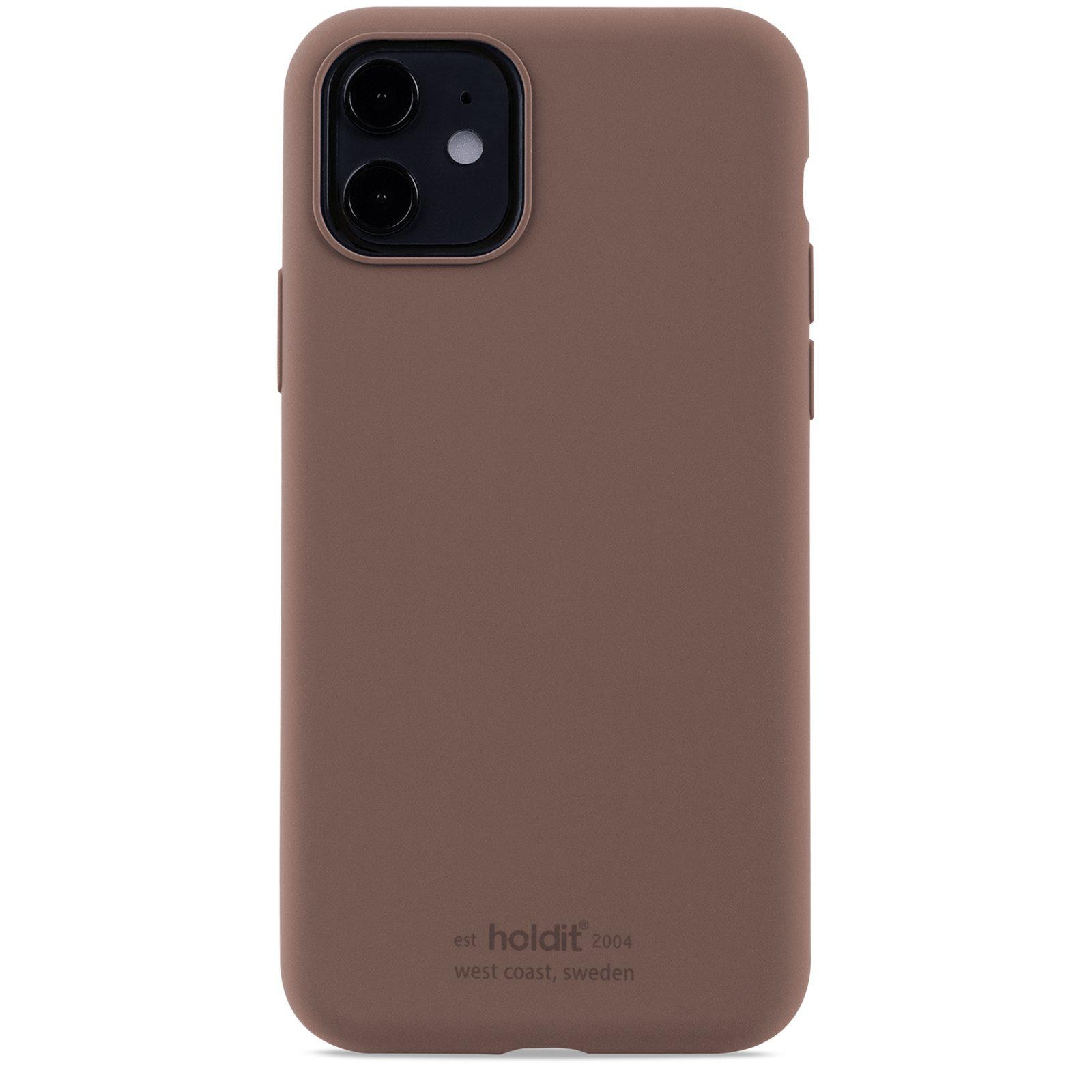 Coque en silicone iPhone 11/XR, Dark Brown