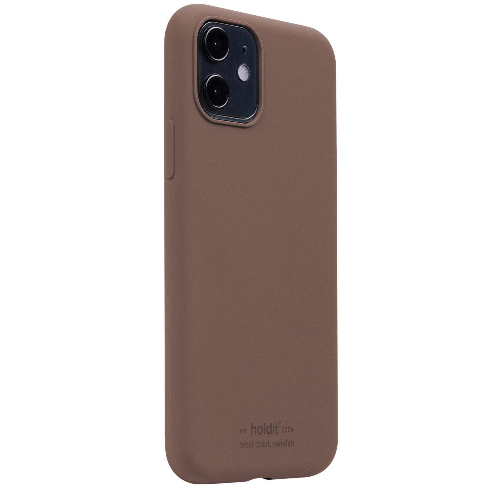 Coque en silicone pour iPhone 11, Marron