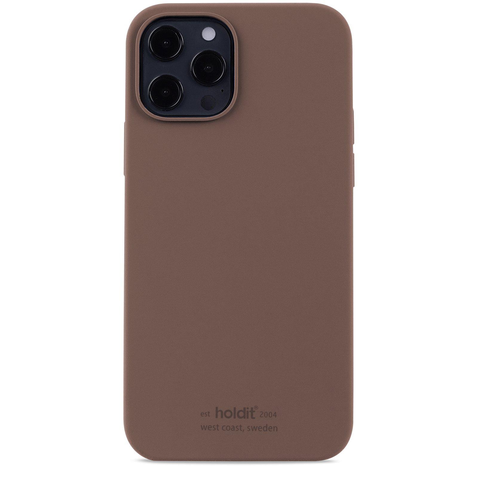 Coque en silicone iPhone 12/12 Pro, Dark Brown