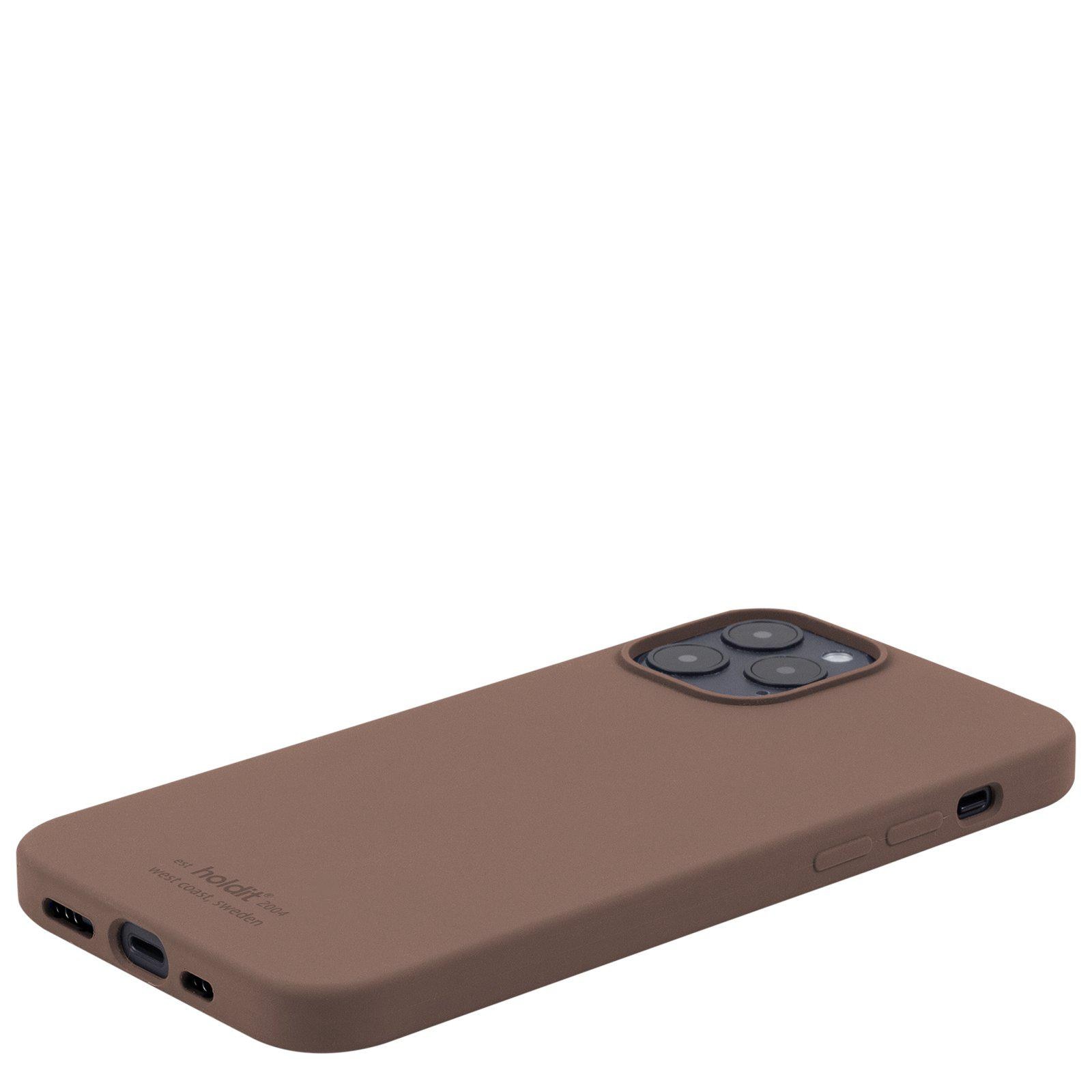 Coque en silicone iPhone 12/12 Pro, Dark Brown