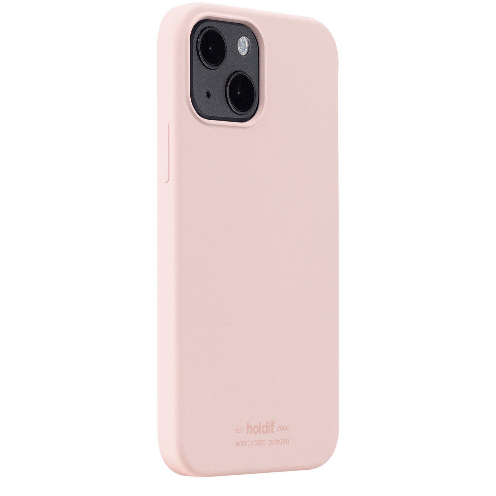 Coque en silicone pour iPhone 14, Blush Pink