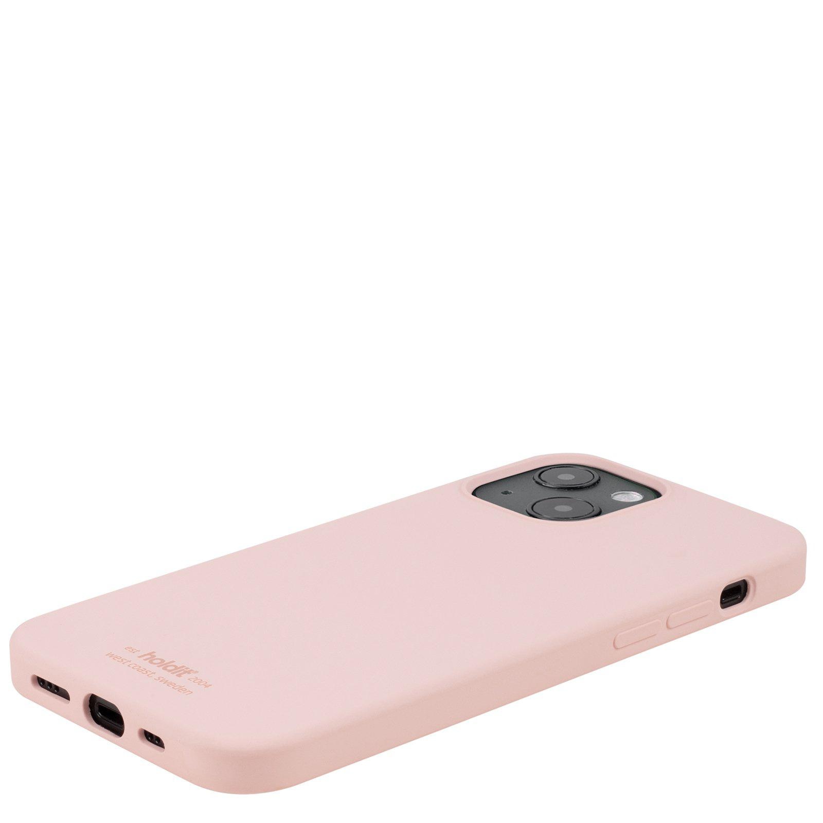 Coque en silicone iPhone 14, Blush Pink