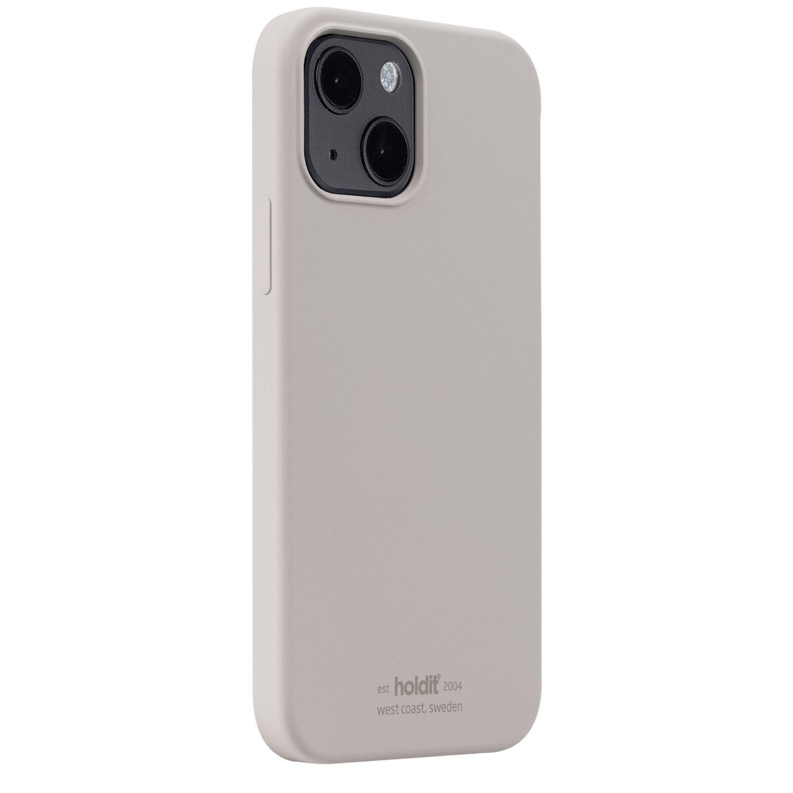 Coque en silicone pour iPhone 14, Taupe