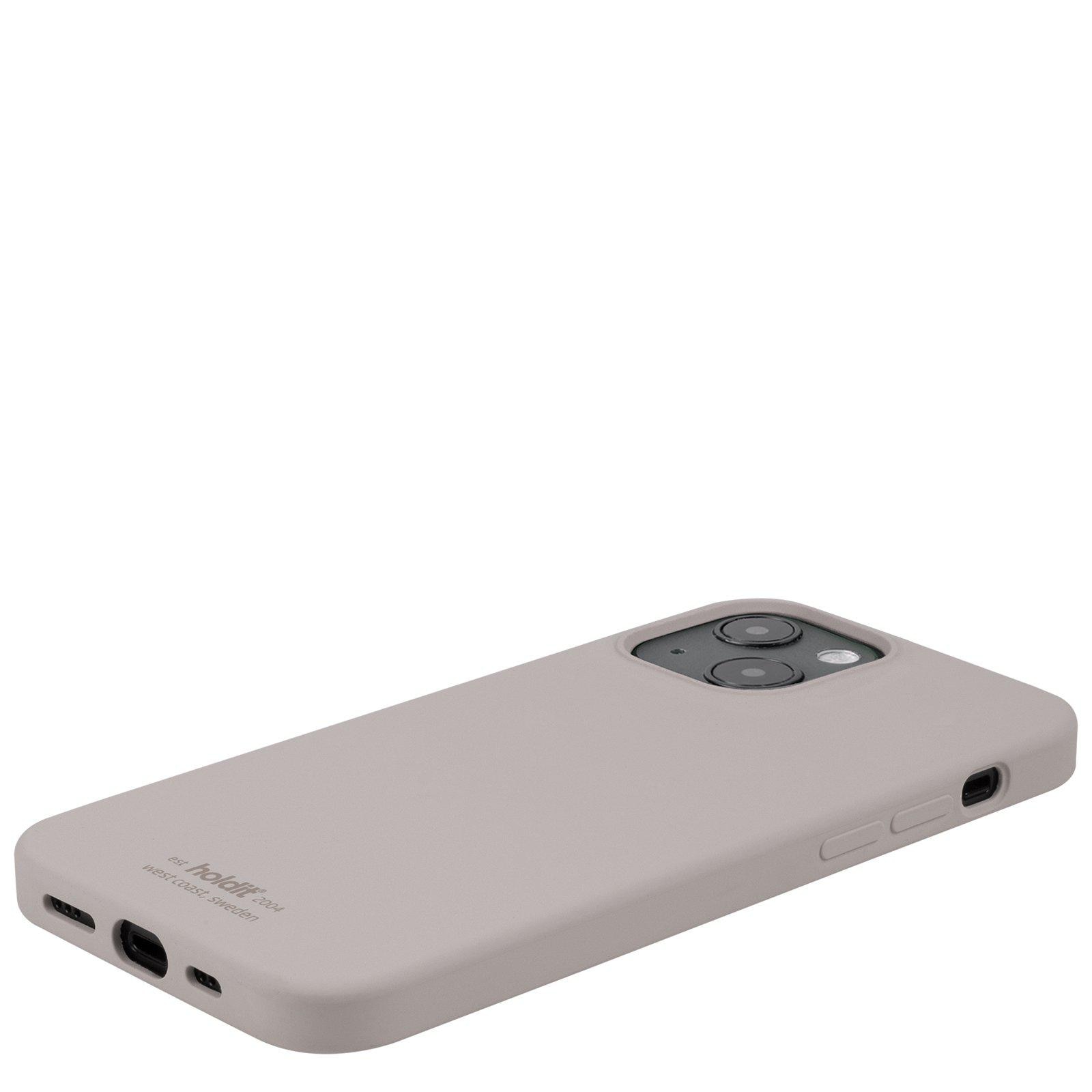 Coque en silicone pour iPhone 14, Taupe