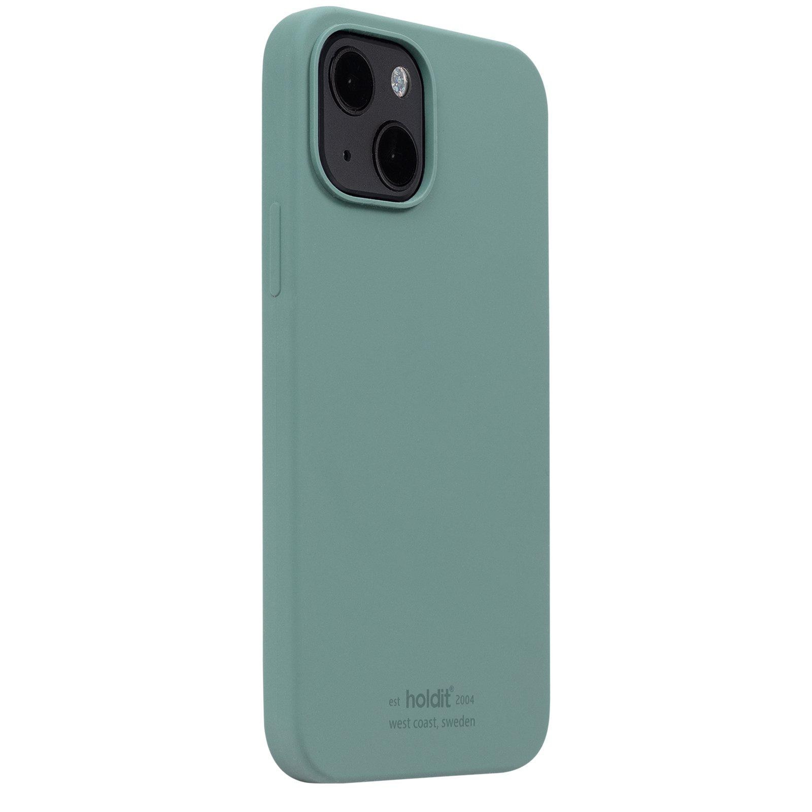 Coque en silicone iPhone 14 Plus, Moss Green
