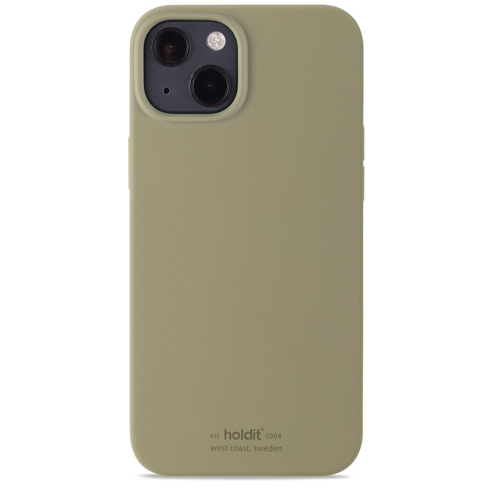 Coque en silicone pour Apple iPhone 13, Vert