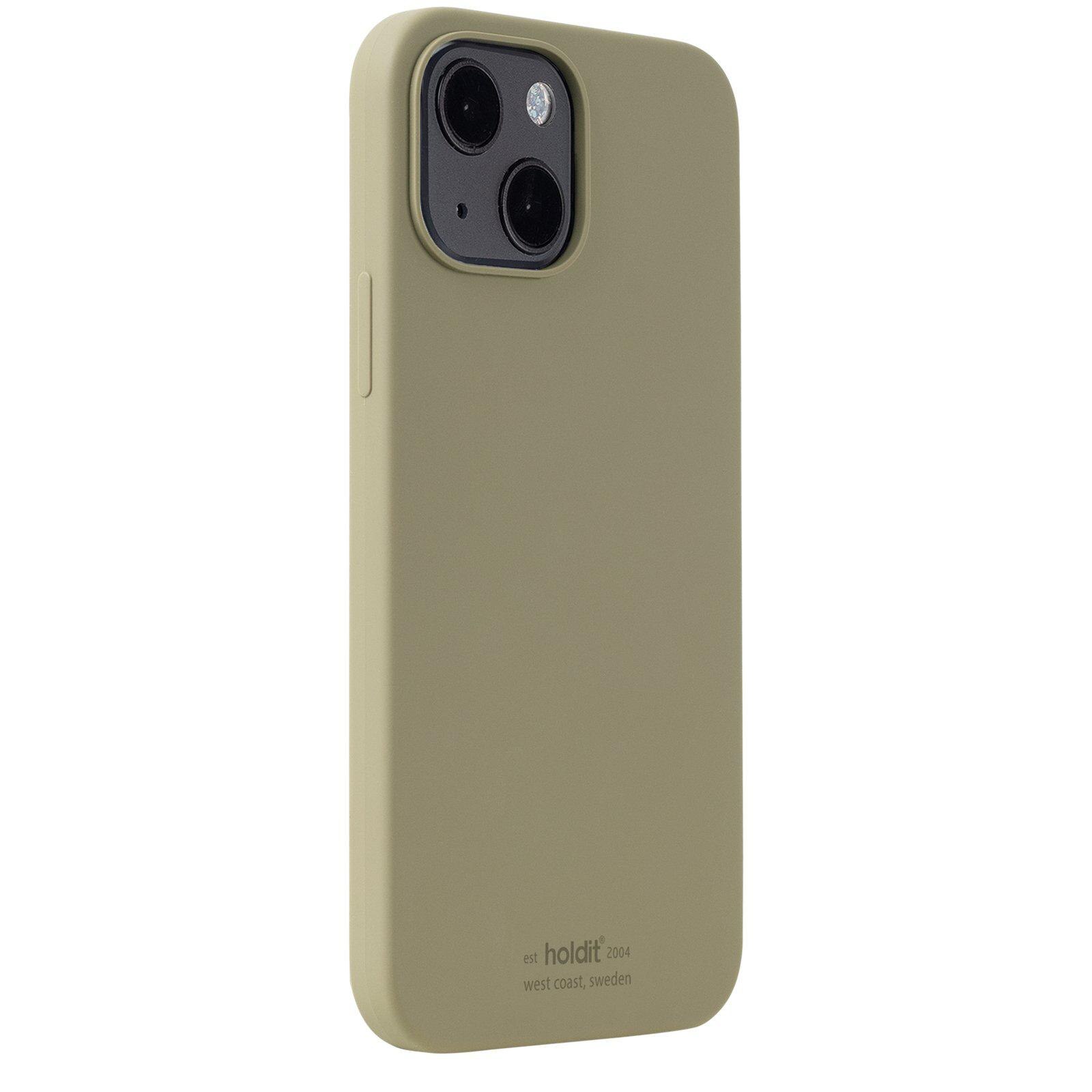 Coque en silicone pour Apple iPhone 13, Vert