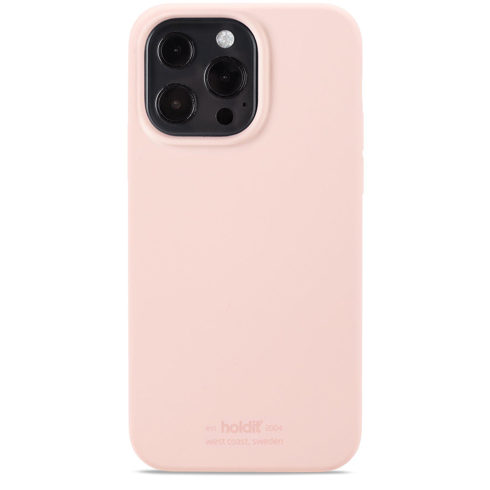 Coque en silicone iPhone 13 Pro, Blush Pink