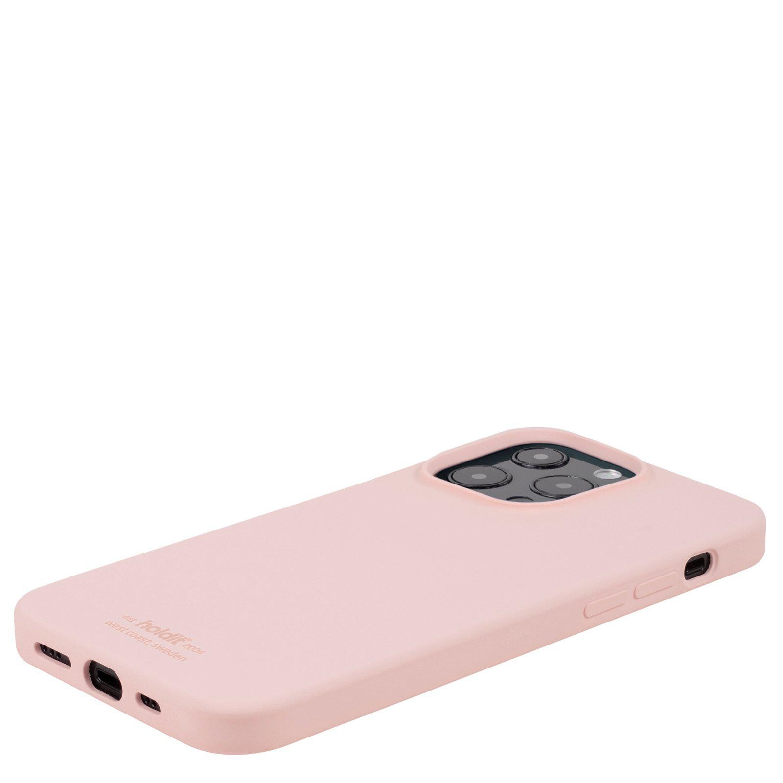 Coque en silicone iPhone 13 Pro, Blush Pink