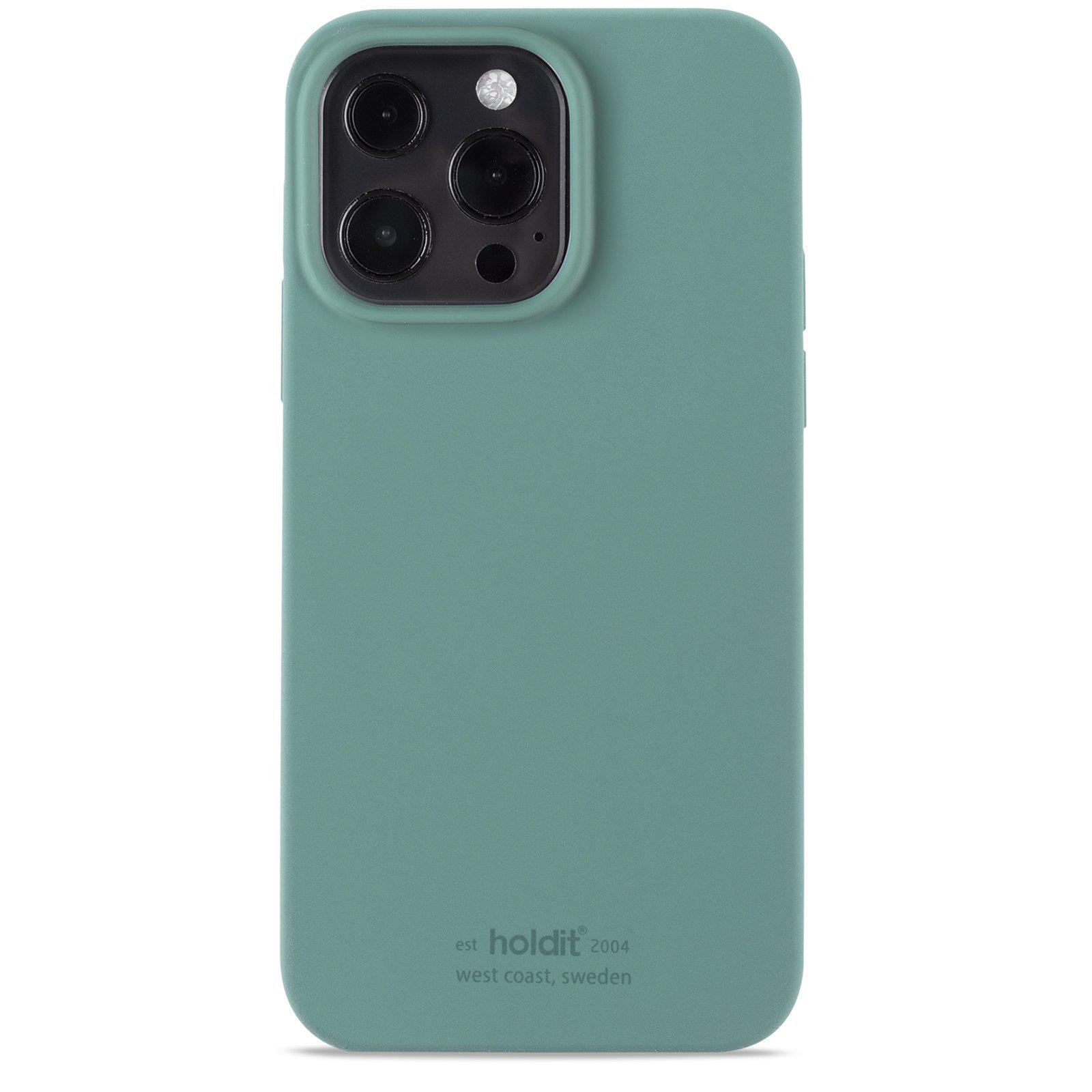 Coque en silicone iPhone 13 Pro, Moss Green