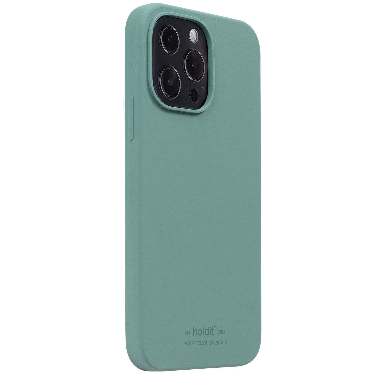 Coque en silicone iPhone 13 Pro, Moss Green