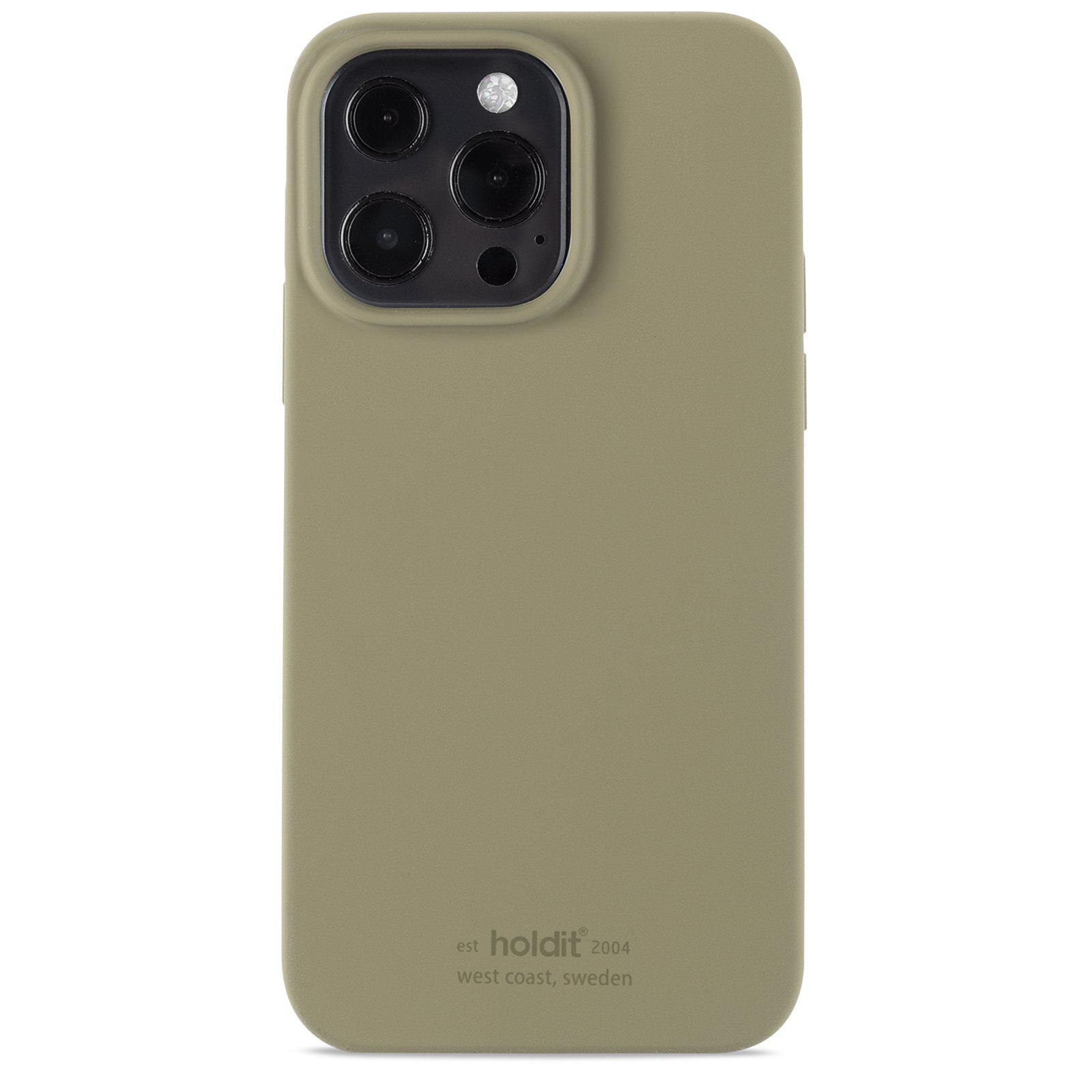 Coque en silicone iPhone 13 Pro, Khaki Green