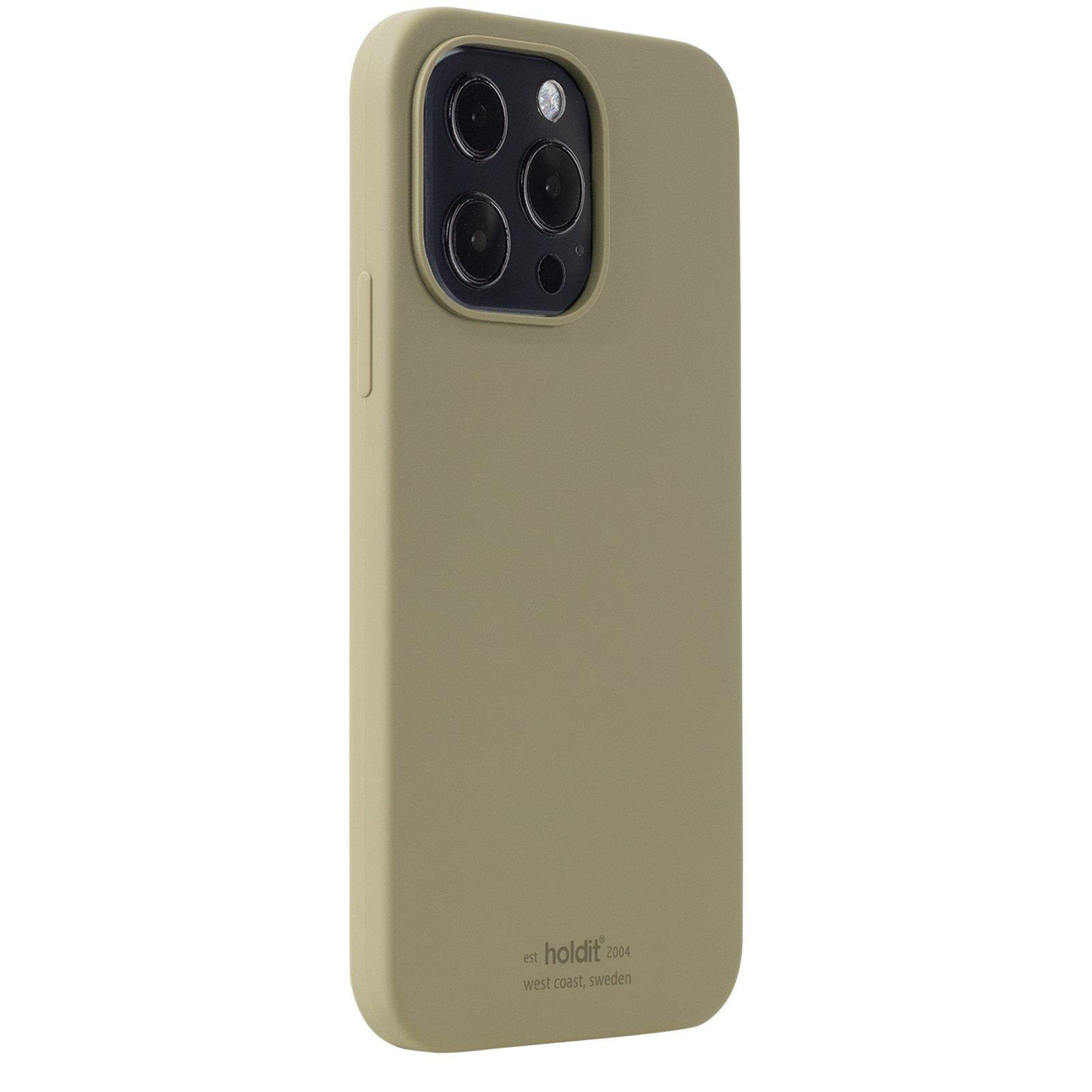 Coque en silicone iPhone 13 Pro, Khaki Green