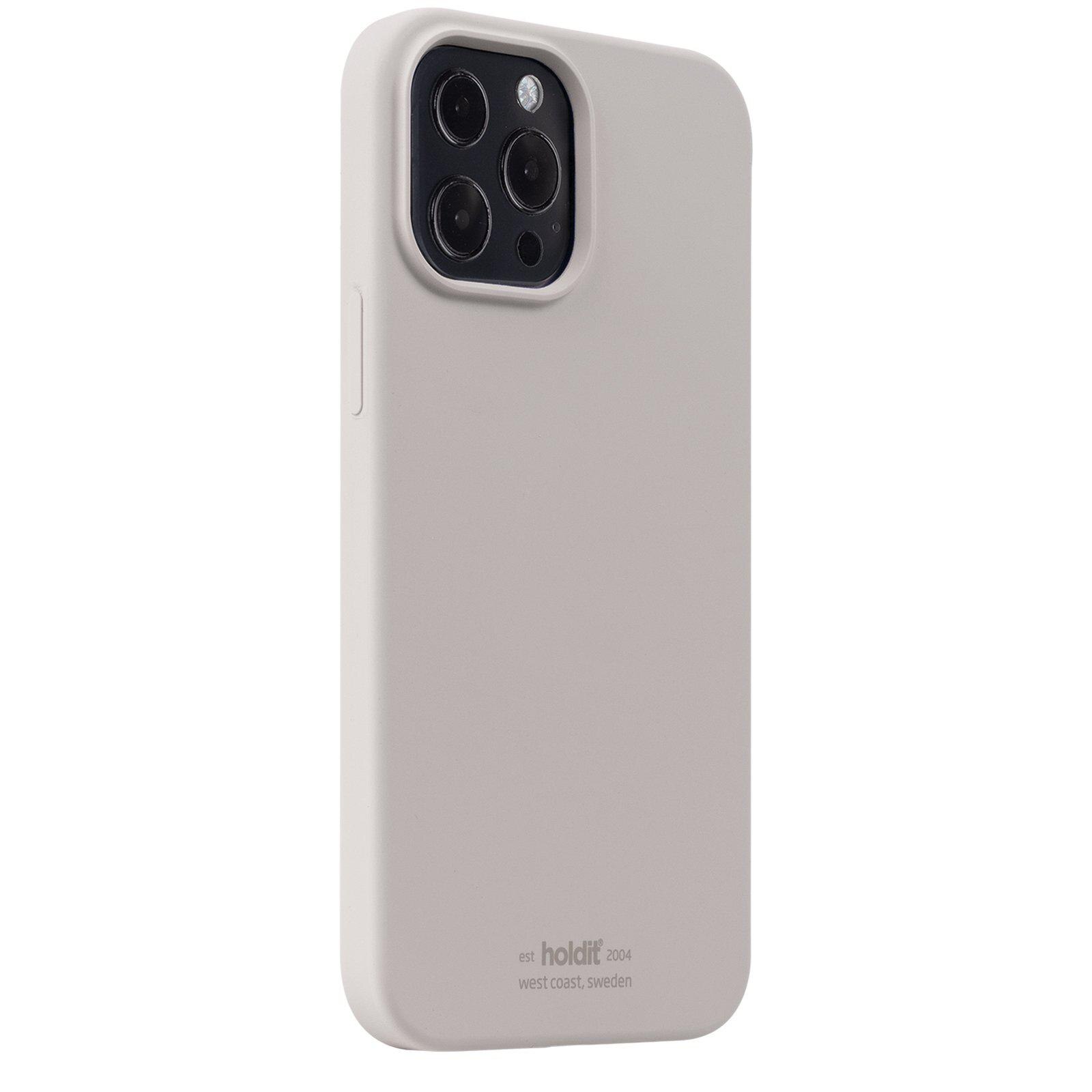 Coque en silicone iPhone 14 Pro, Taupe