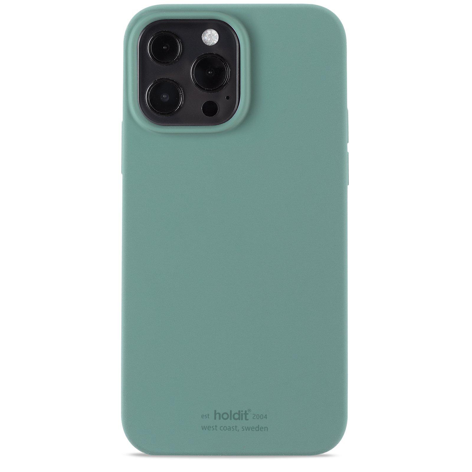 Coque en silicone iPhone 14 Pro, Moss Green