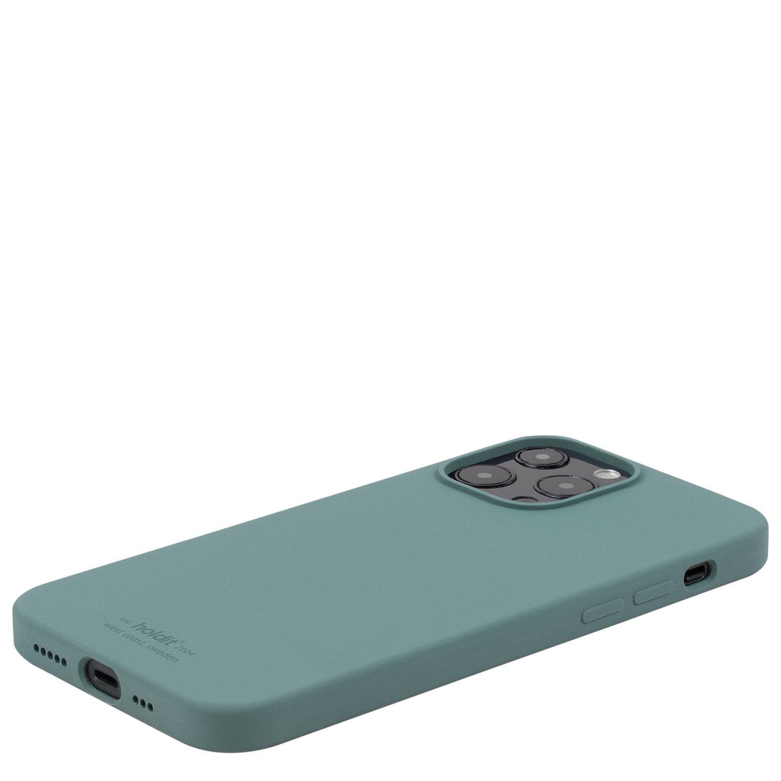 Coque en silicone iPhone 14 Pro, Moss Green