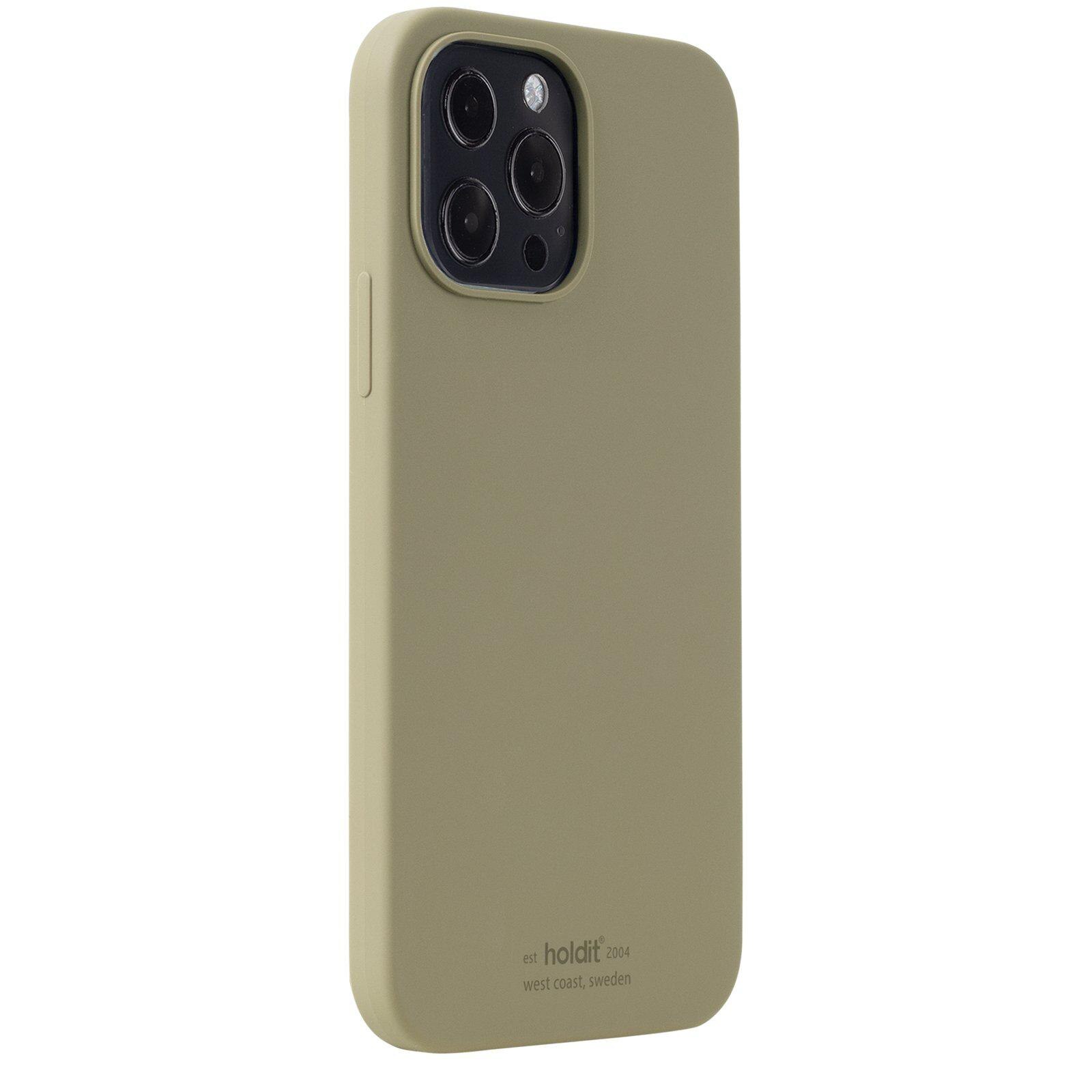 Coque en silicone iPhone 13 Pro Max, Khaki Green