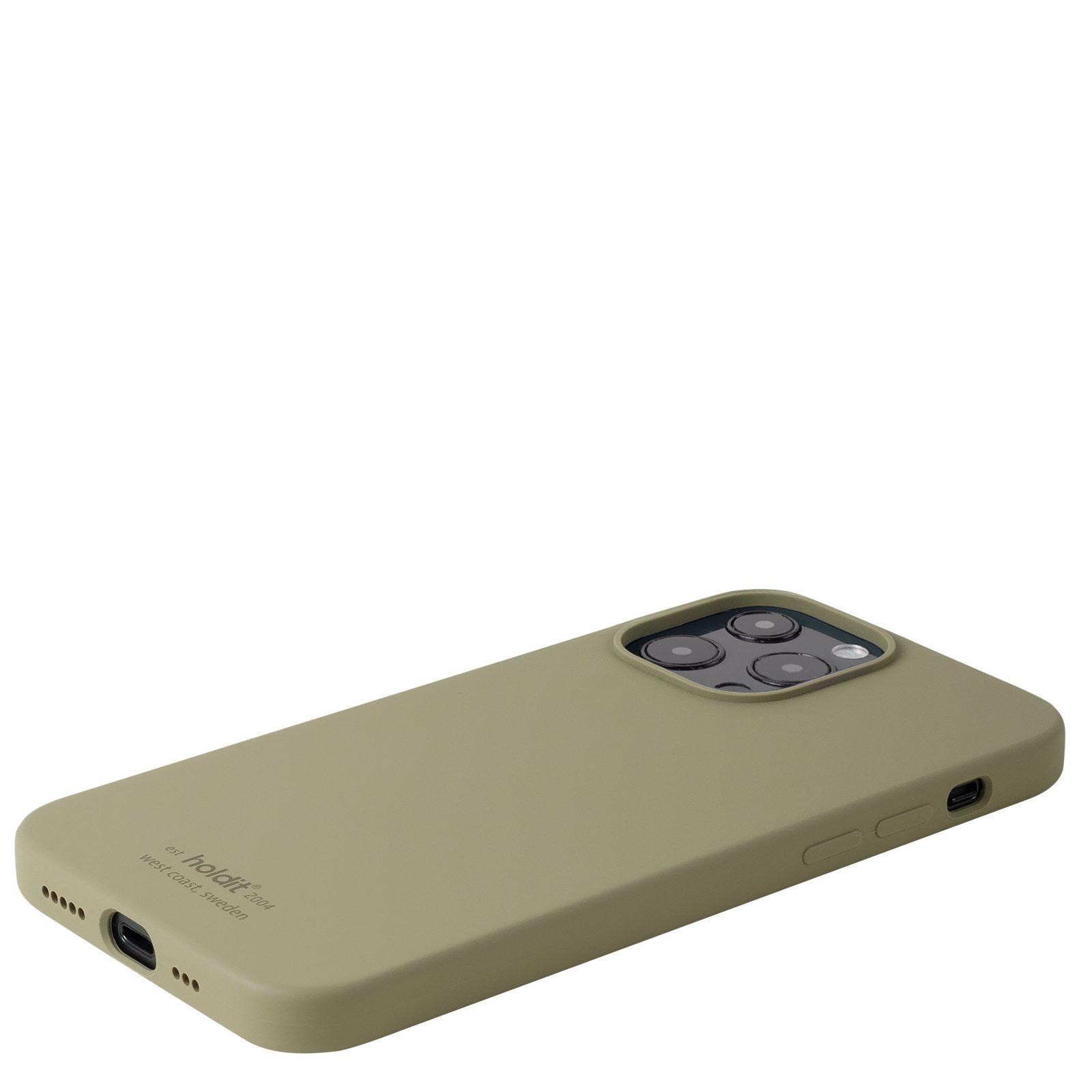 Coque en silicone iPhone 13 Pro Max, Khaki Green