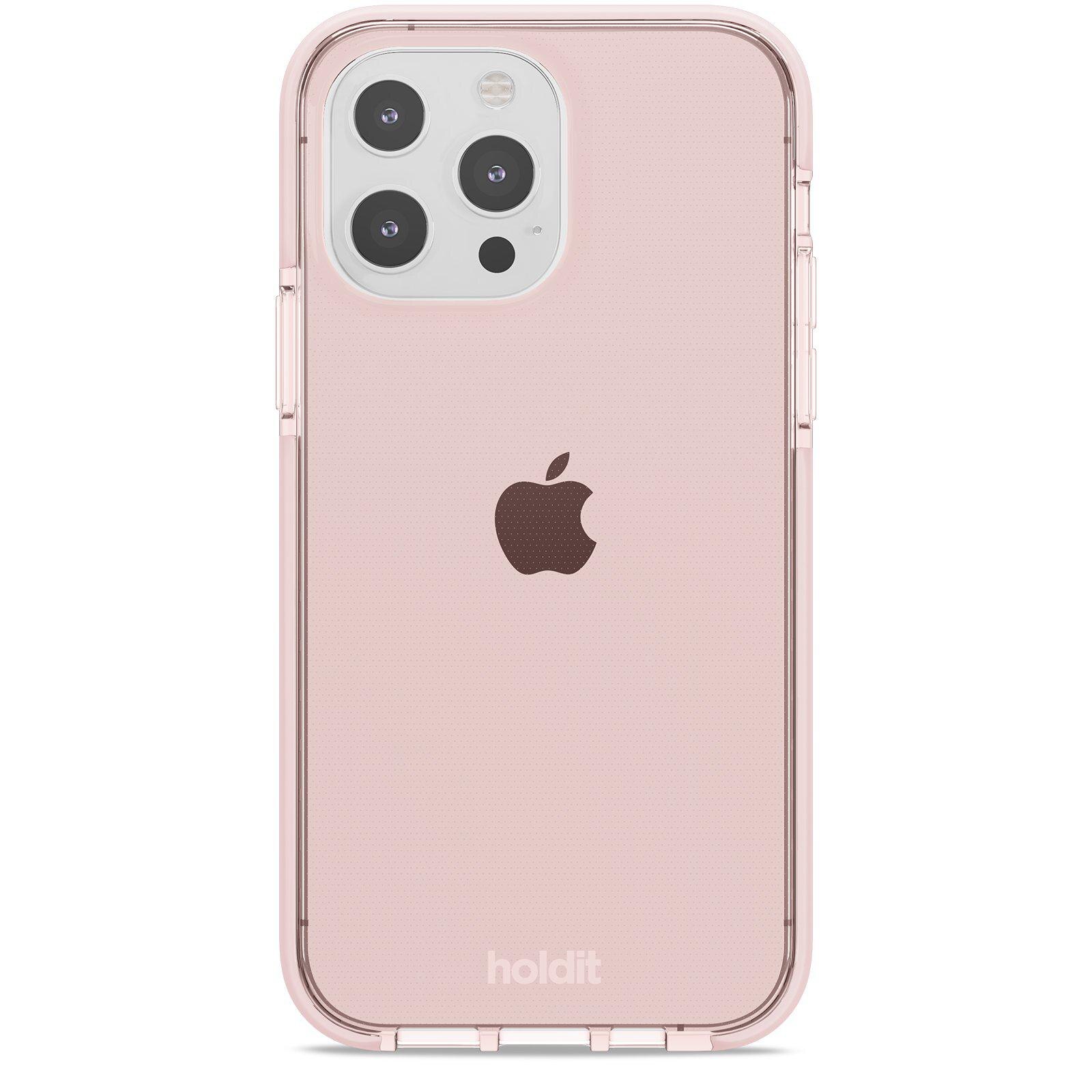 Seethru Coque iPhone 13 Pro, Blush Pink