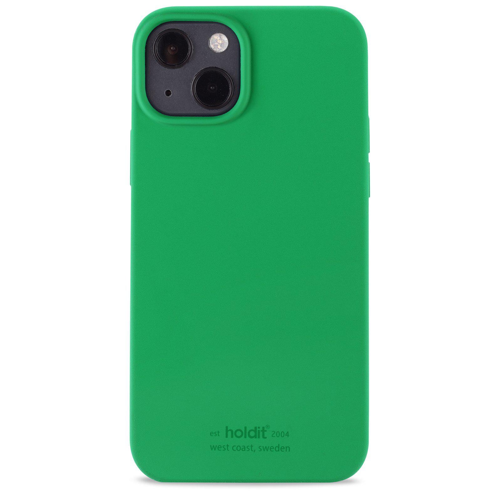 Coque en silicone iPhone 13, Grass Green