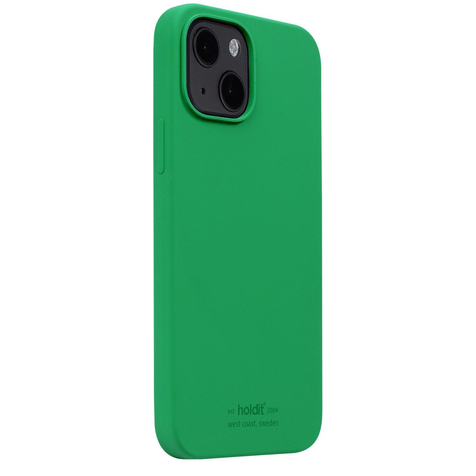 Coque en silicone iPhone 13, Grass Green