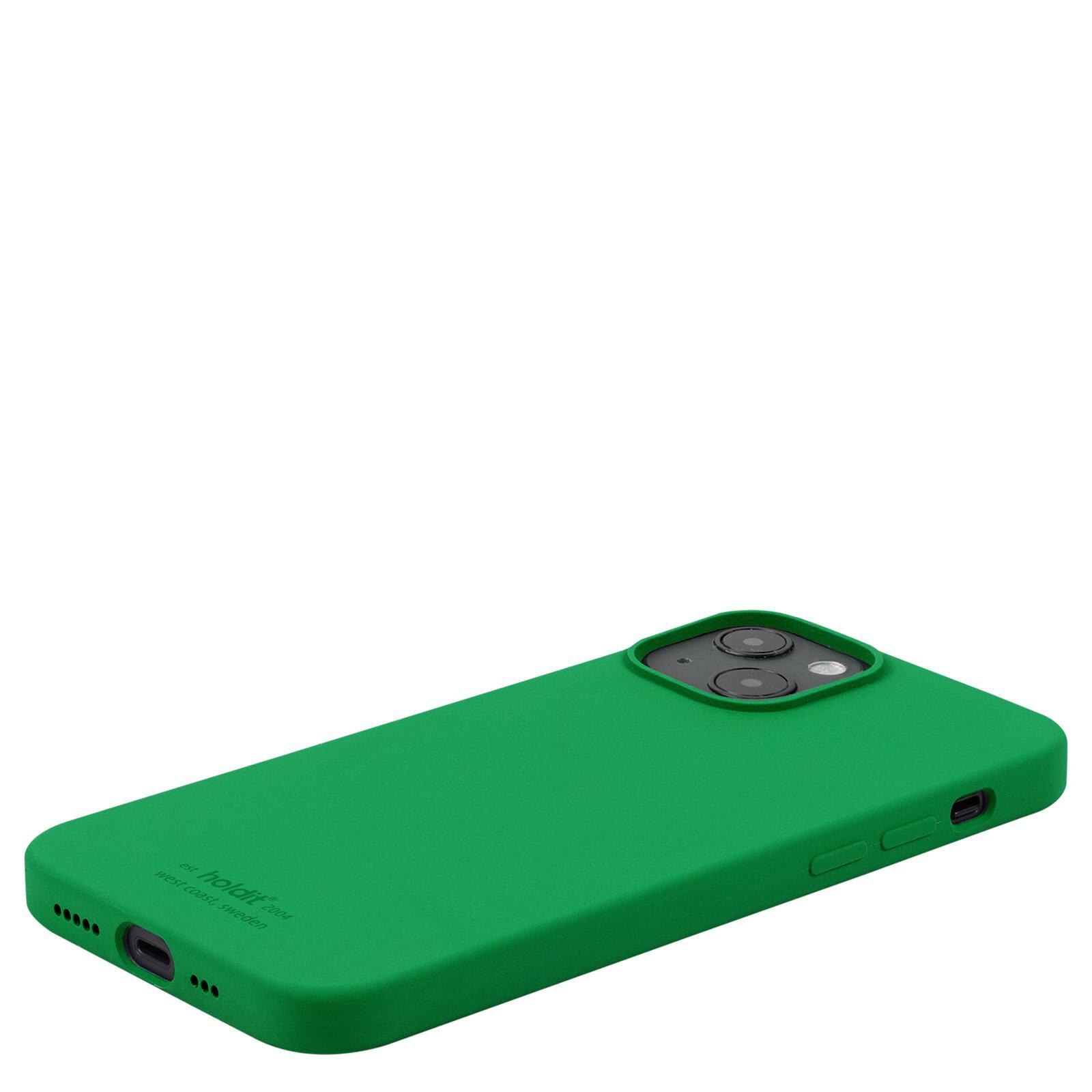 Coque en silicone iPhone 13, Grass Green