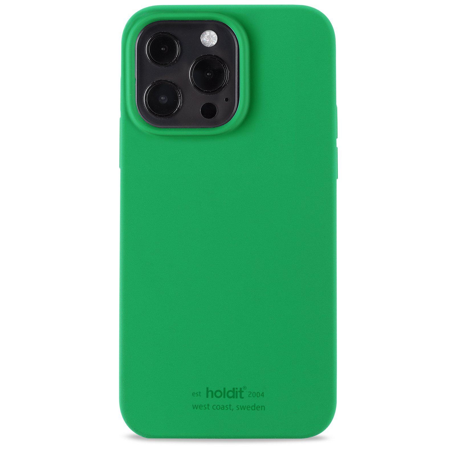 Coque en silicone iPhone 13 Pro, Grass Green