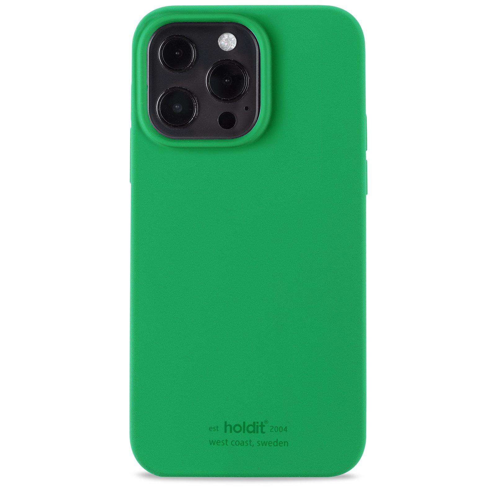 Coque en silicone iPhone 13 Pro, Grass Green