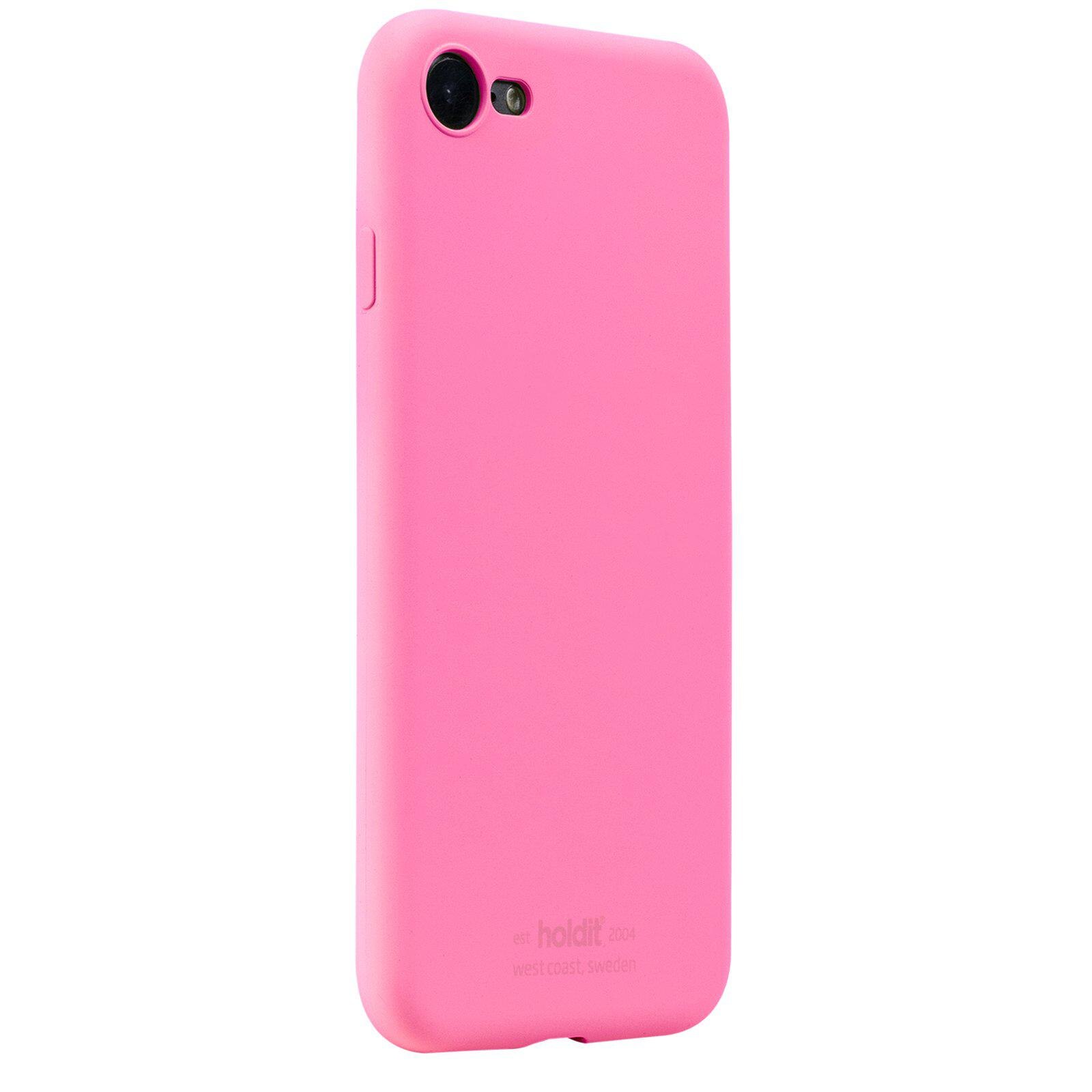 Coque en silicone iPhone SE (2022), Bright Pink