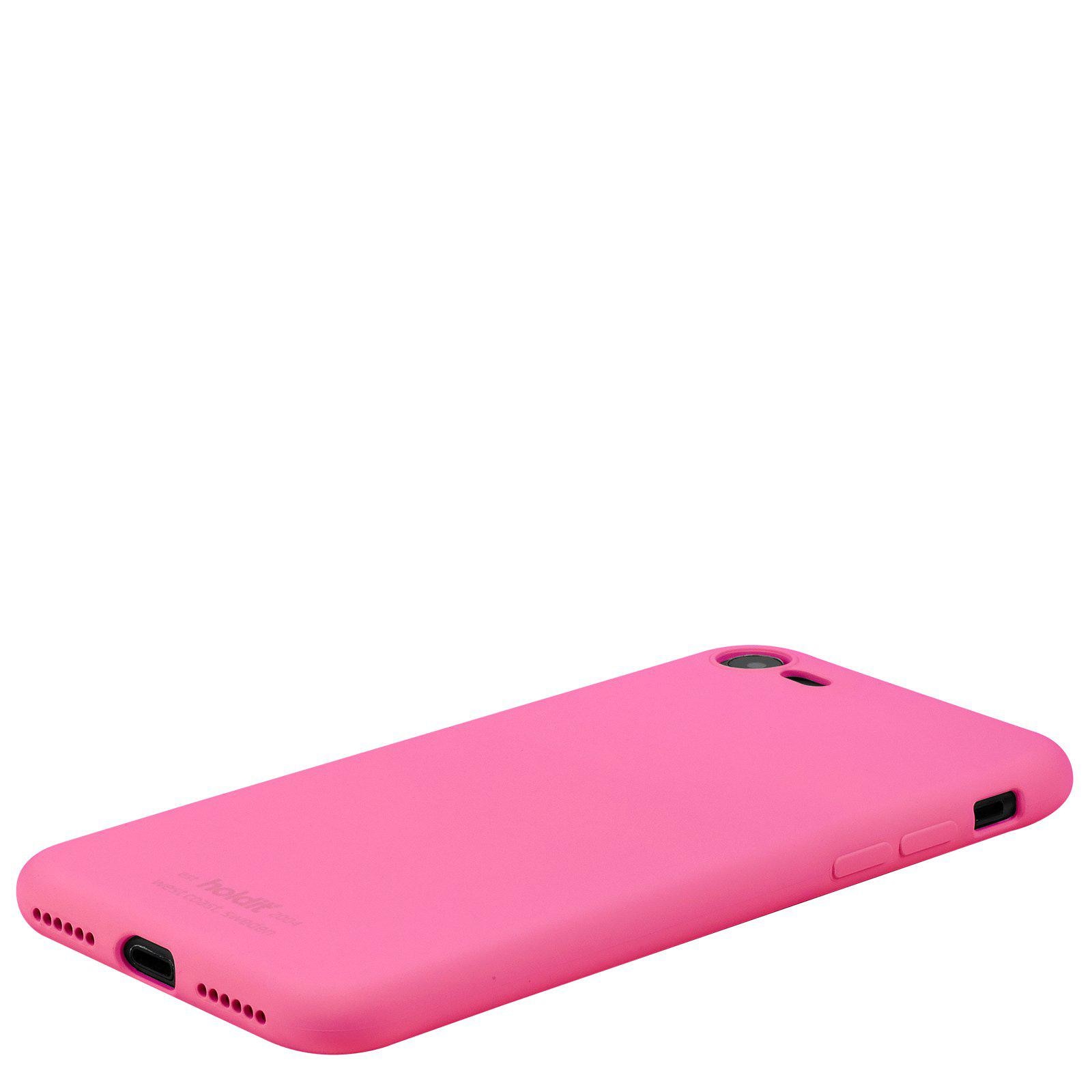 Coque en silicone iPhone SE (2022), Bright Pink