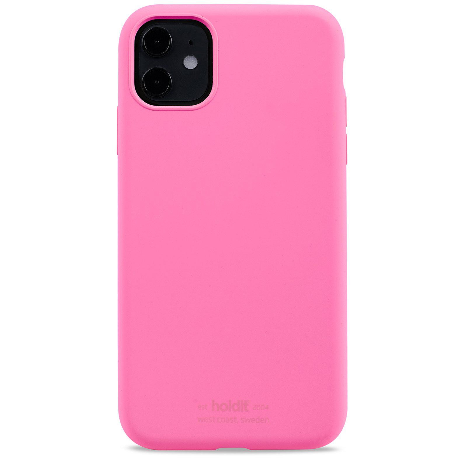 Coque en silicone iPhone 11, Bright Pink