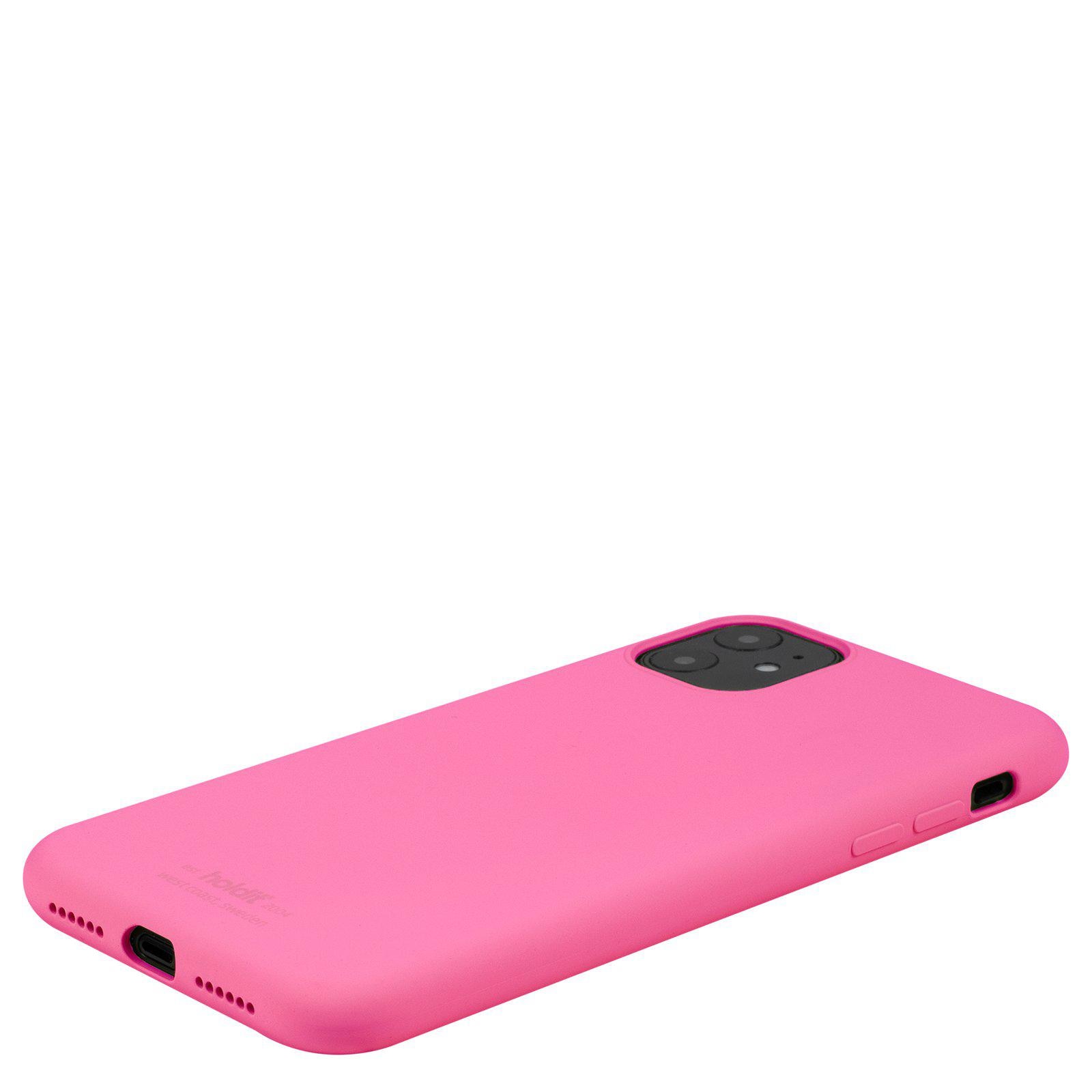 Coque en silicone pour iPhone Xr, Bright Pink