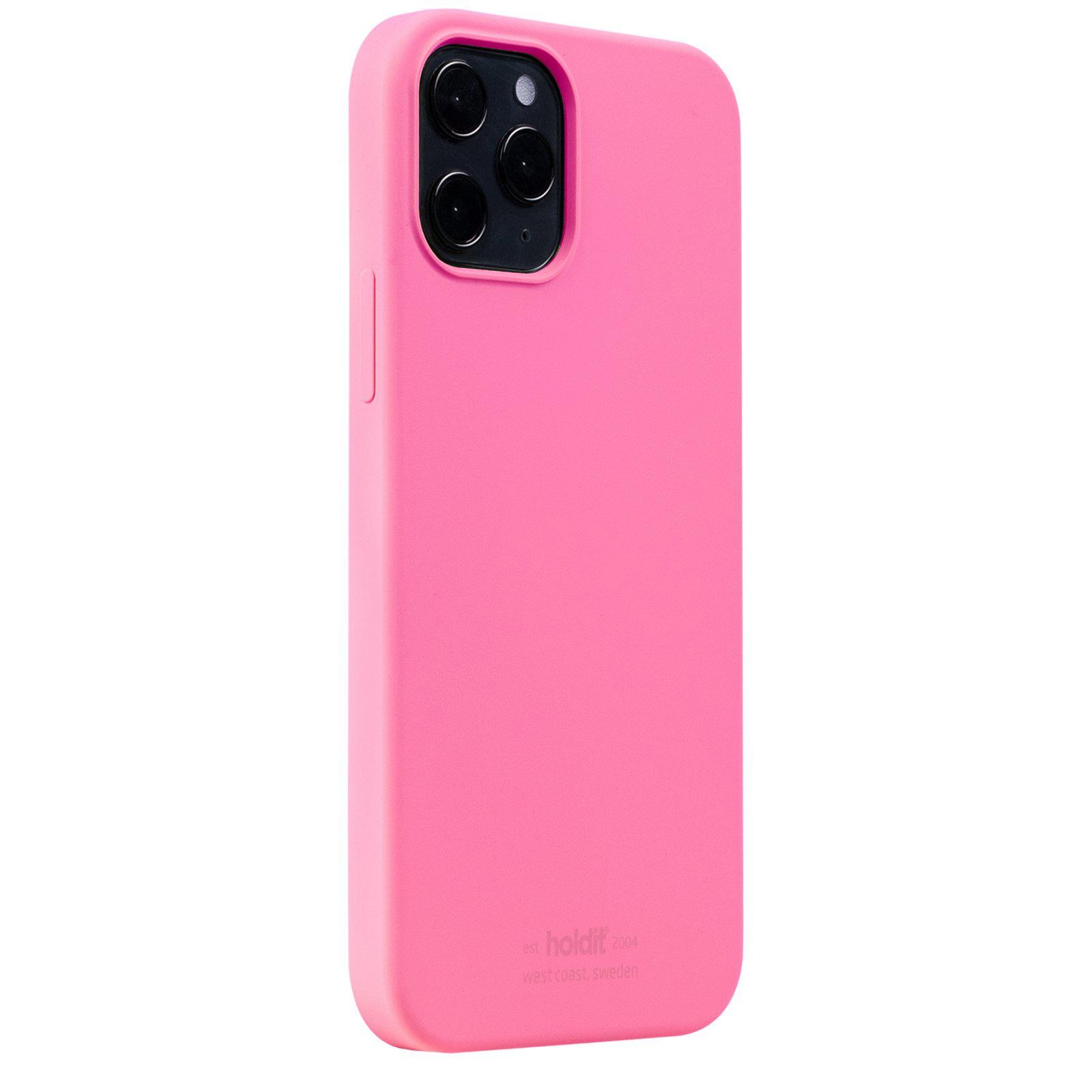 Coque en silicone iPhone 12/12 Pro, Bright Pink