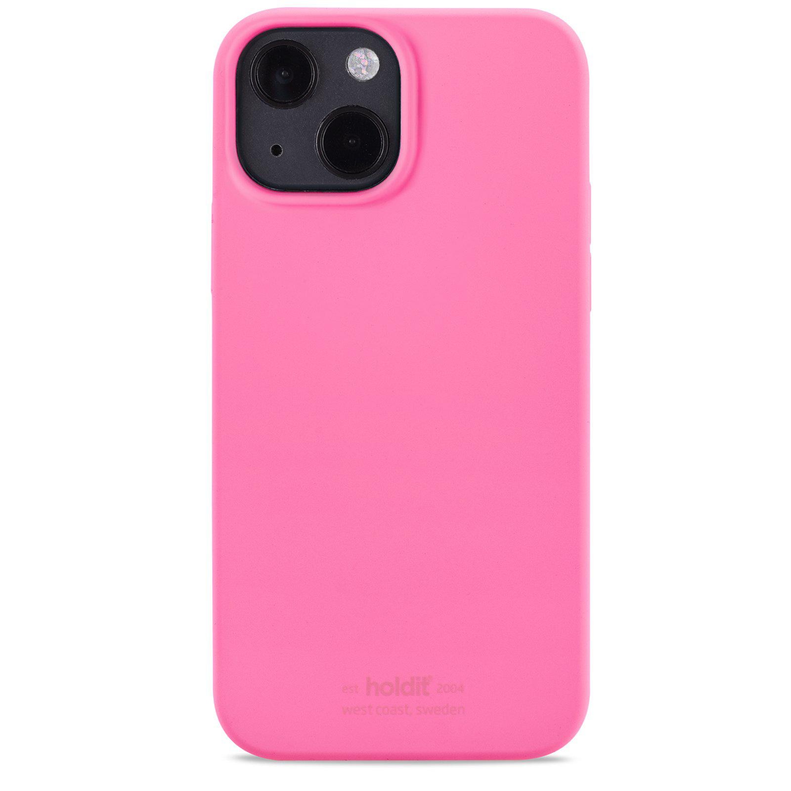 Coque en silicone iPhone 13, Bright Pink