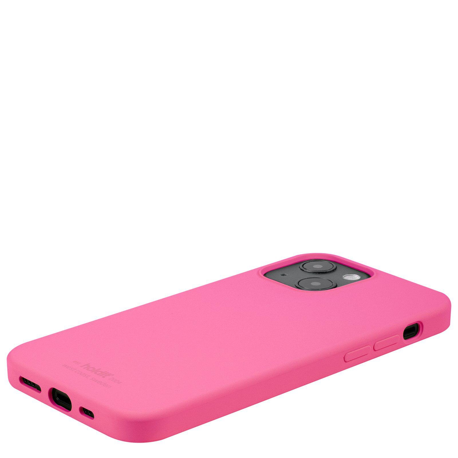 Coque en silicone pour iPhone 14, Bright Pink